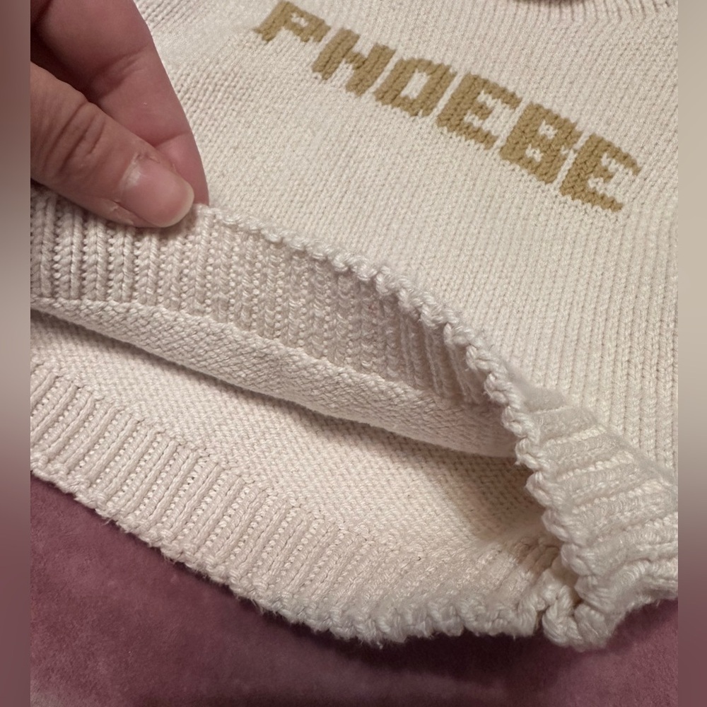 Phoebe Kids Cream Hand knit Sweater - Picture 3 of 4